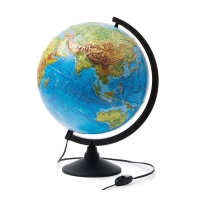 Глобус Земли физический  с подсветкой D=320 мм - «globural.ru» - Мытищи