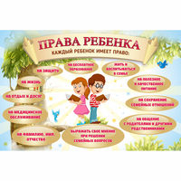 Стенд "Права ребенка" 1,5х1,0 - «globural.ru» - Мытищи