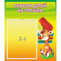 Стенд "Список детей на горшки" №1 - «globural.ru» - Мытищи