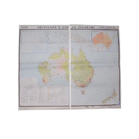 Учебная карта "Австралия и Новая Зеландия" (экономическая) 1100*1340 мм (матовое, 2-стороннее лам.) - «globural.ru» - Мытищи