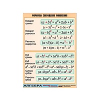 Таблица демонстрационная "Формулы сокращения умножения" (винил 70х100) - «globural.ru» - Мытищи