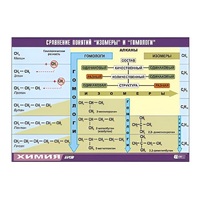 Таблица демонстрационная "Сравнение понятий изомер и гомолог" (винил 100х140) - «globural.ru» - Мытищи