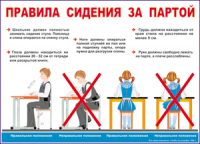 Таблица Правила сидения  за партой 1000*1400 винил - «globural.ru» - Мытищи