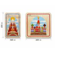 Набор стеновых панелей «Памятные места России - Кижи, Москва» - «globural.ru» - Мытищи