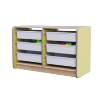 Двойной модуль для хранения игрушек из коллекции мебели «НЕГА» (цвет желтый) - «globural.ru» - Мытищи