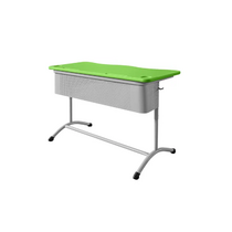 Стол ученический двухместный регулируемый по высоте с перфорированным экраном - «globural.ru» - Мытищи
