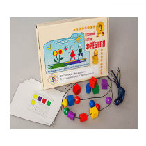 Игровой набор Фребеля "Бусы-шнуровка" (серия "Эксперимент") - «globural.ru» - Мытищи