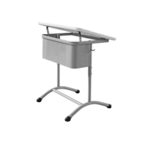 Стол ученический одноместный регулируемый по высоте с наклонной пластиковой столешницей - «globural.ru» - Мытищи