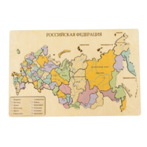 Пазл из дерева Административная карта России "Родина Моя" 522х308х10мм - «globural.ru» - Мытищи