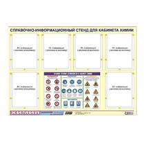 Стенд "Правила техники безопасности в кабинете химии" (80х110, 6 карманов) - «globural.ru» - Мытищи