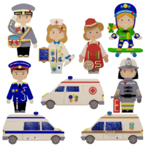 Набор бизибордов «Профессии и спецавтомобили» - «globural.ru» - Мытищи