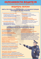 Плакат "Водитель обязан " 1000*1400 винил - «globural.ru» - Мытищи
