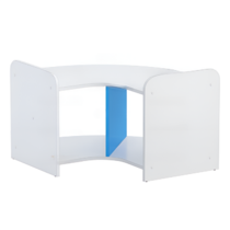 Стеллаж для пособий 7 (белый/синий)  - «globural.ru» - Мытищи