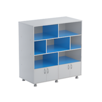 Шкаф-стеллаж (серый/синий) - «globural.ru» - Мытищи