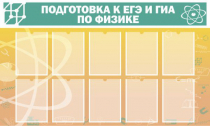 Стенд "Подготовка к ЕГЭ и ОГЭ по физике вариант 2 (10 карманов)" - «globural.ru» - Мытищи