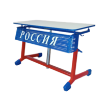 Стол ученический двухместный "Патриот-2о" на газовом лифте (р.гр. № 3-7 и наклоном столешницы) - «globural.ru» - Мытищи