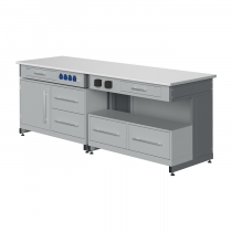 Стол лабораторный демонстрационный с электрическими розетками, автоматами аварийного отключения тока - «globural.ru» - Мытищи