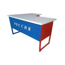 Стол преподавателя "Патриот" угловой с выкатной тумбой - «globural.ru» - Мытищи