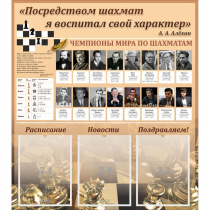 "Шахматы" тематический стенд - «globural.ru» - Мытищи