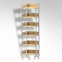 Стеллаж на металлокаркасе угловой - «globural.ru» - Мытищи