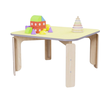 Квадратный растущий стол из коллекции «НЕГА» р.гр. 2-3 (цвет желтый) - «globural.ru» - Мытищи